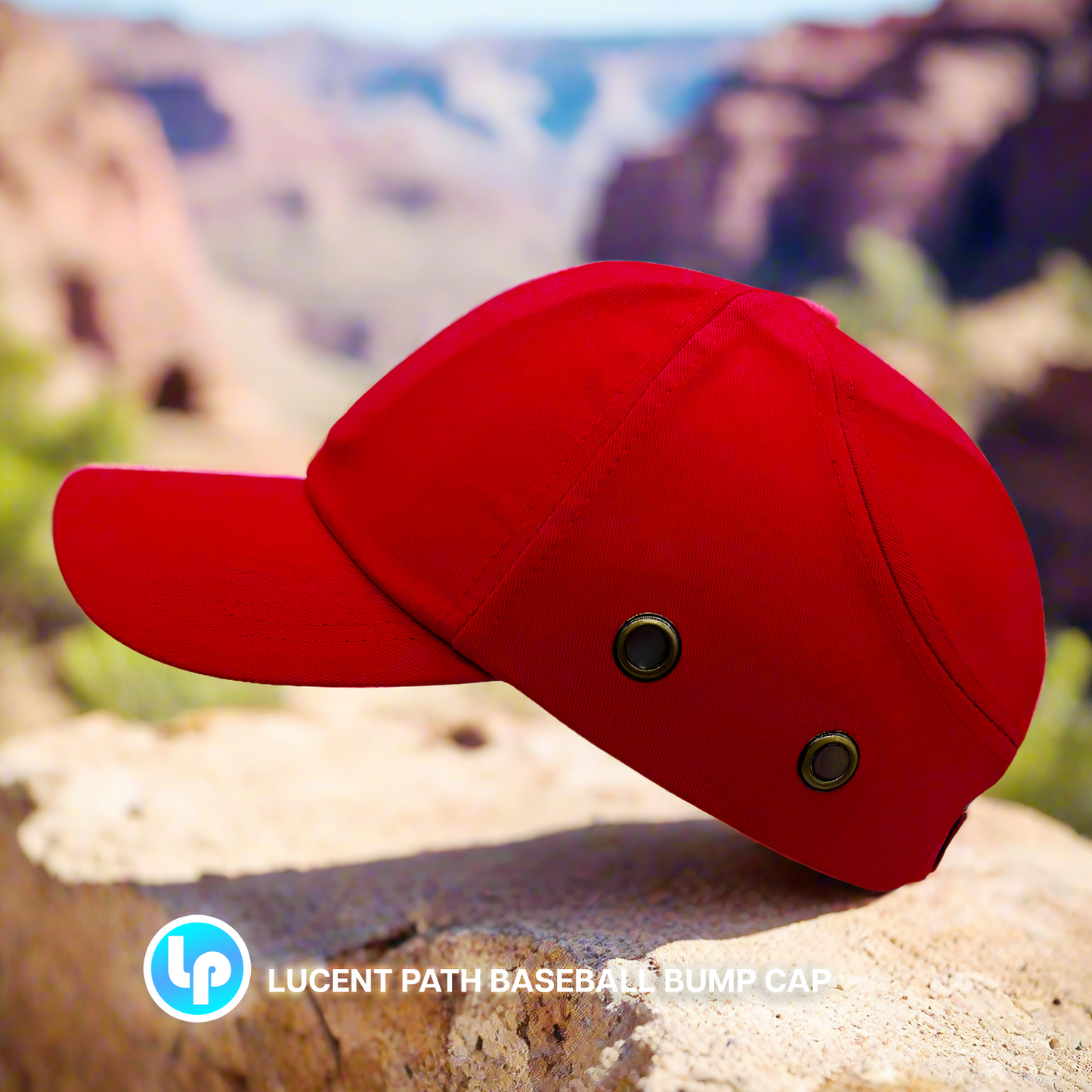 20 Packs Lucent Path Red Baseball Bump Caps - Lightweight Safety Hard Hat Head Protection Caps
