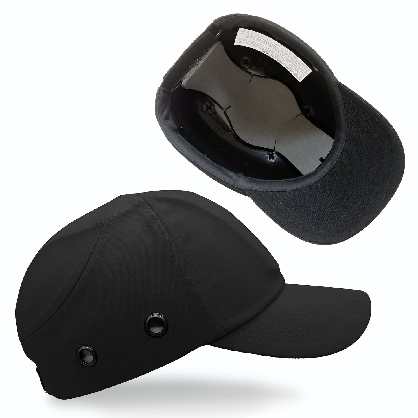 100 Baseball Bump Caps - Lightweight Safety Hard Hat Head Protection Caps - Color Black, Blue, Red and Yellow