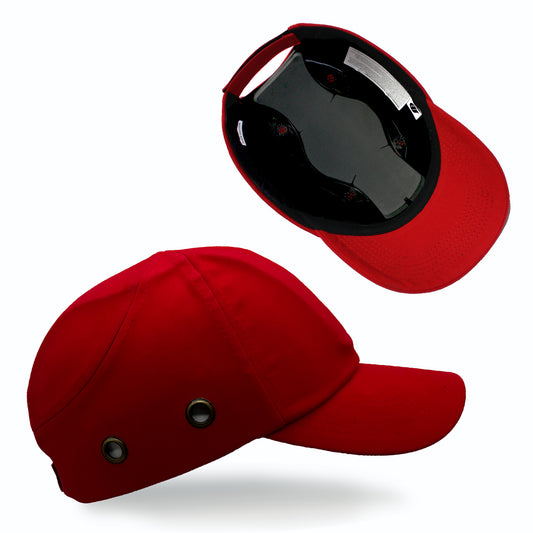 Lucent Path Red Baseball Bump Cap Hard Hat Helmet Safety Cap For Men and Women